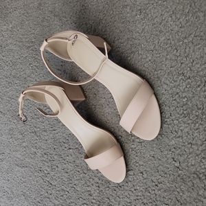 Nude block heels - never worn